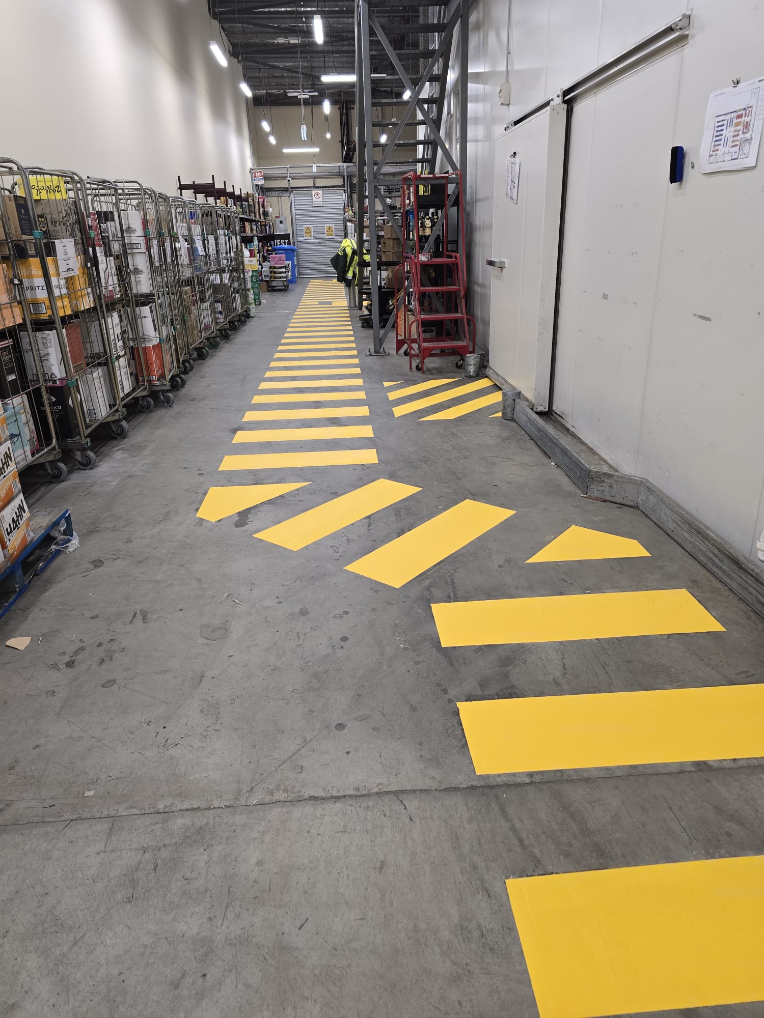 After commercial safety line marking in Kwinana,Perth