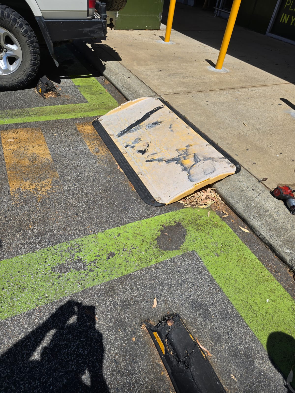 Before old wooden ramp replacement Perth